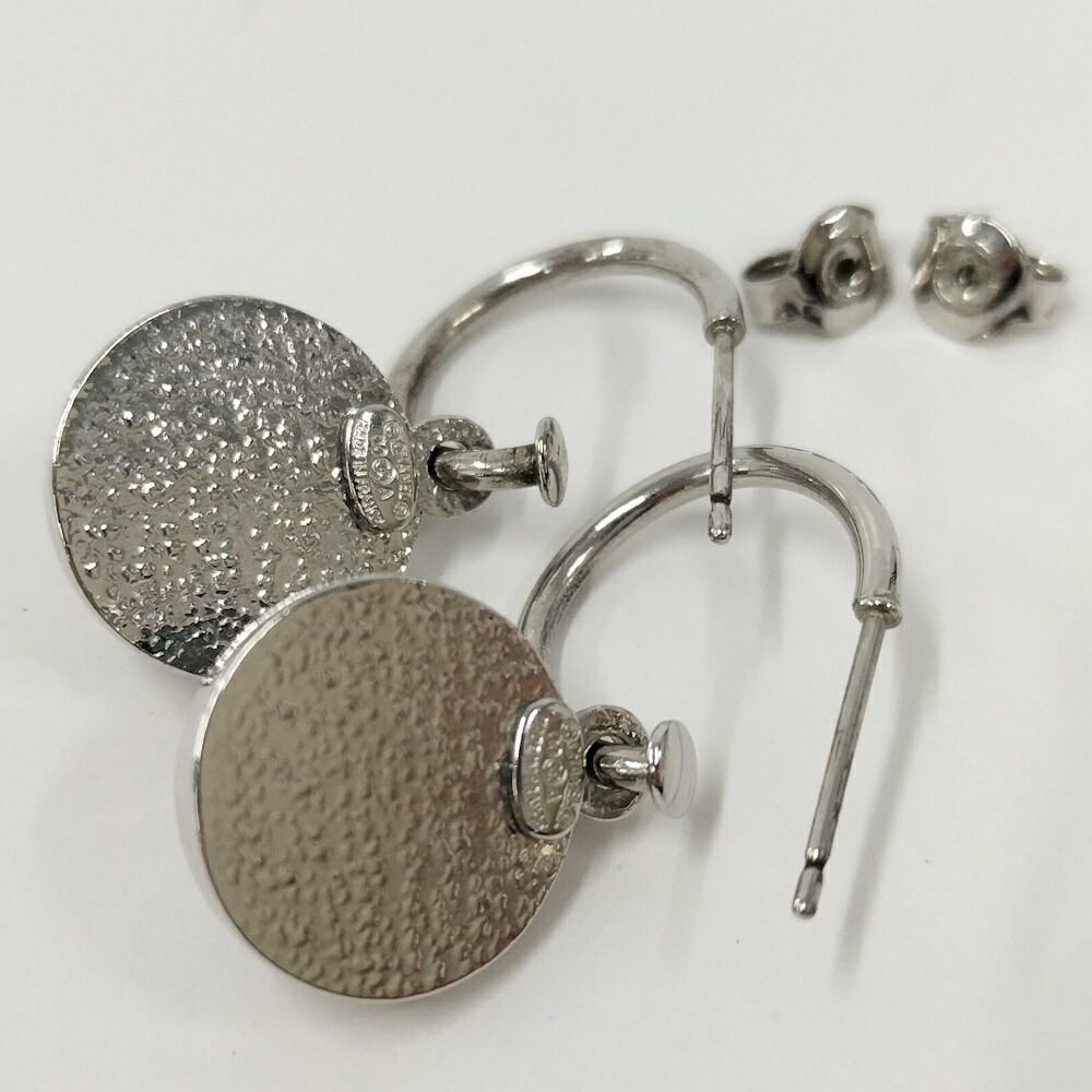 Chanel Earrings CC Logo Plated Blue — view 4
