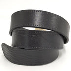 Gucci Holeless Belt Heart Buckle Leather Black — view 3