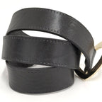 Gucci Holeless Belt Heart Buckle Leather Black — view 4