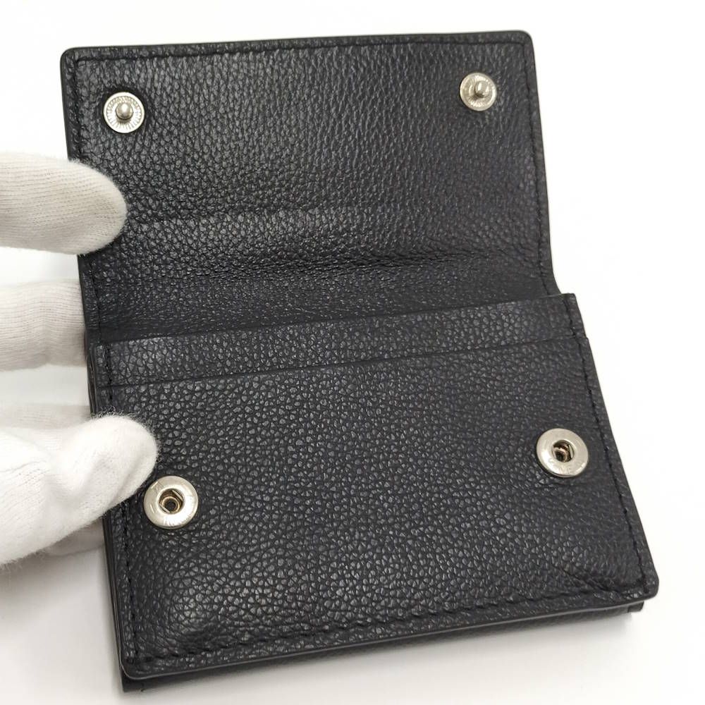 Celine Trifold Wallet Leather Black — view 3