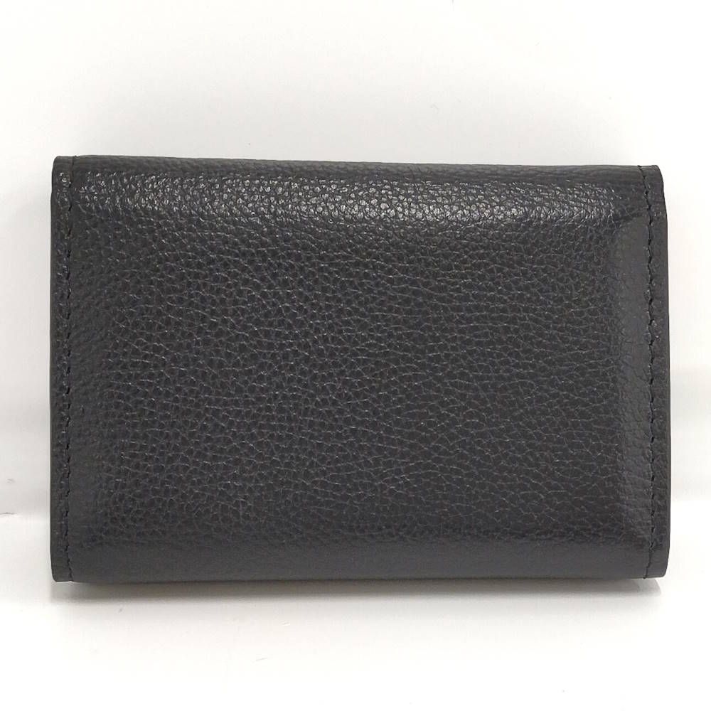 Celine Trifold Wallet Leather Black — view 4