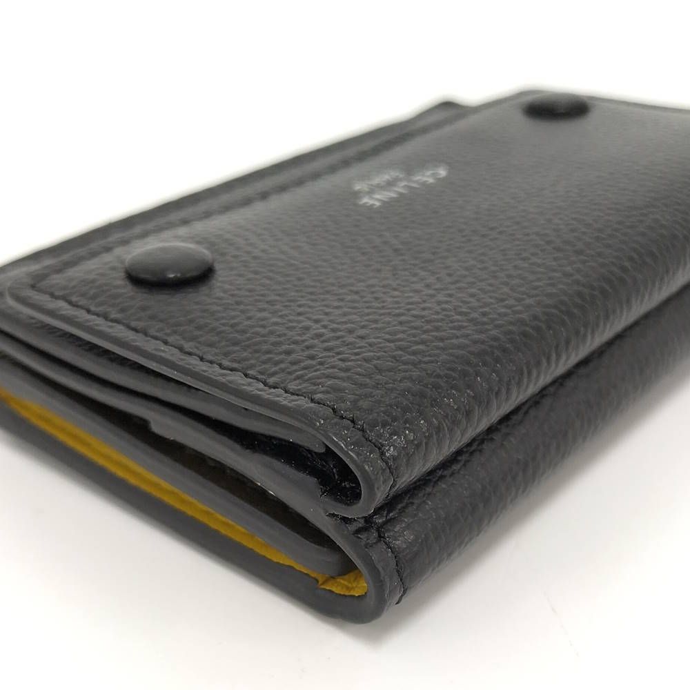 Celine Trifold Wallet Leather Black — view 5