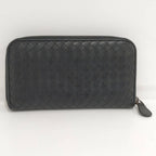 Bottega Veneta Zip Around Wallet Intrecciato Black — view 3