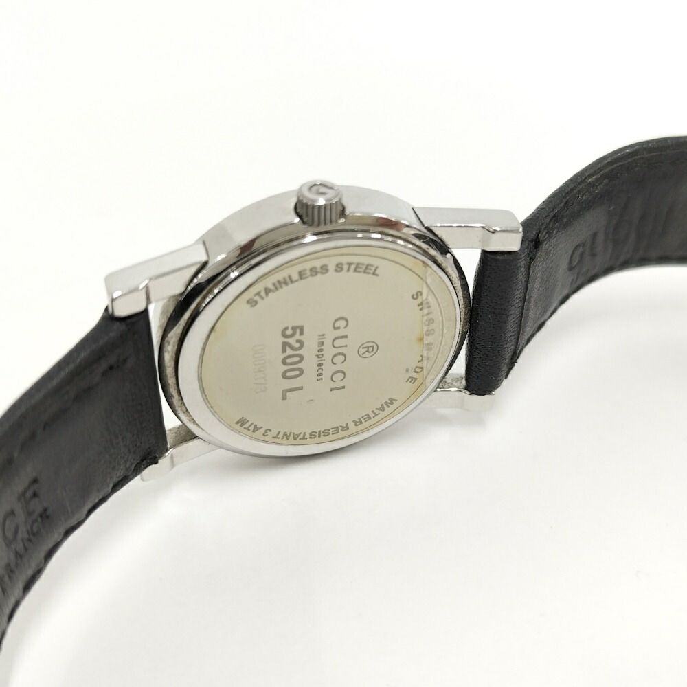 Gucci Watch SS Quartz Leather Black Dial — view 9