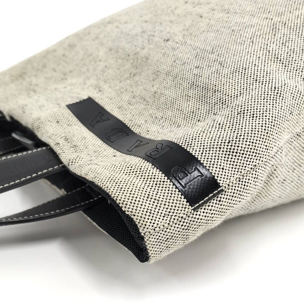 Prada Tote Sports Canvas Leather Gray — view 6