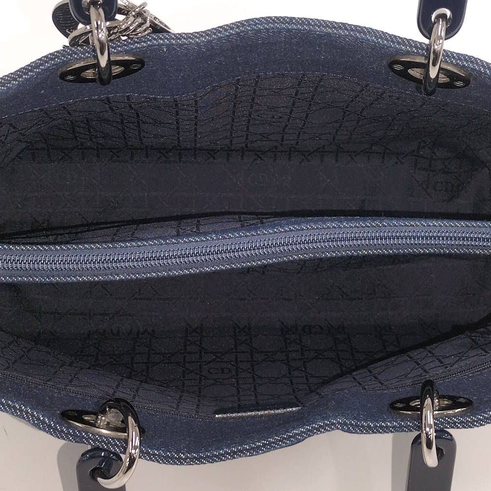 Dior Lady Handbag Denim Blue — view 7