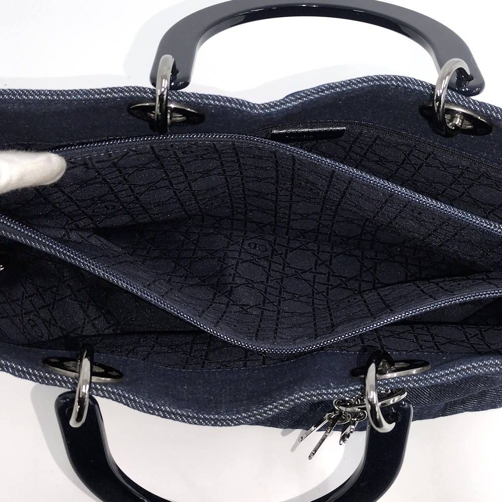 Dior Lady Handbag Denim Blue — view 9