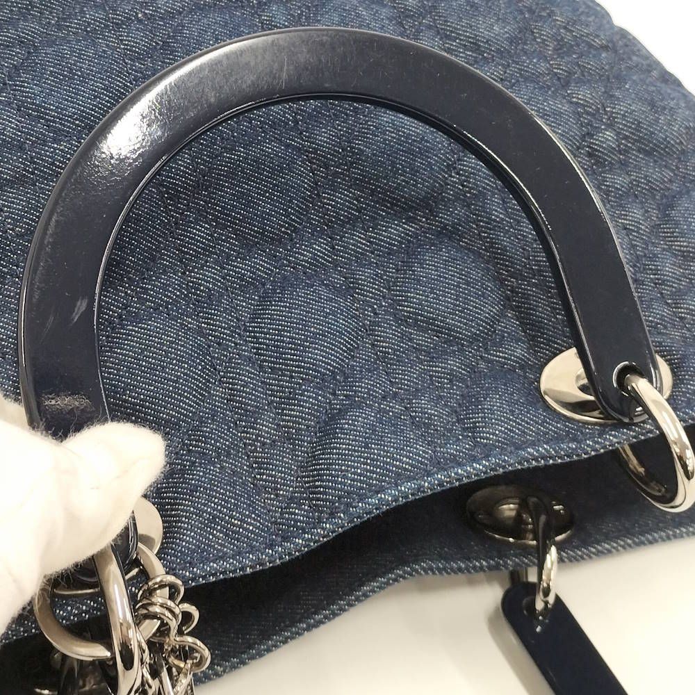 Dior Lady Handbag Denim Blue — view 6