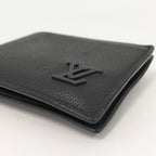 Louis Vuitton LV Aerogram Portefeuille Marco Bifold Wallet Leather Black — view 6
