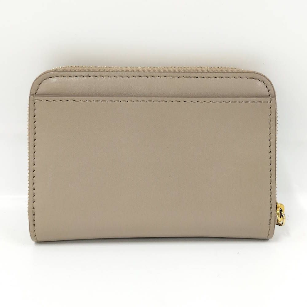 Loewe Zip Coin Bath Leather Beige Wallet — view 3