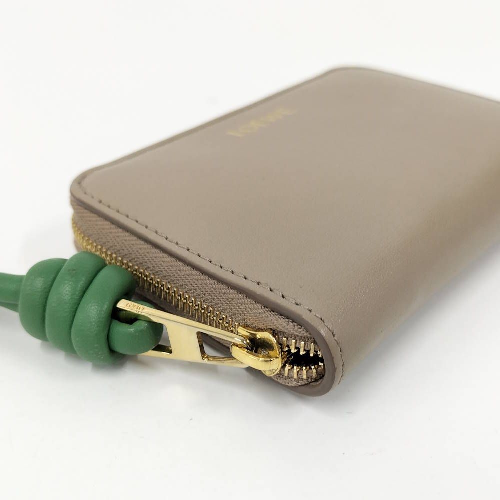 Loewe Zip Coin Bath Leather Beige Wallet — view 5