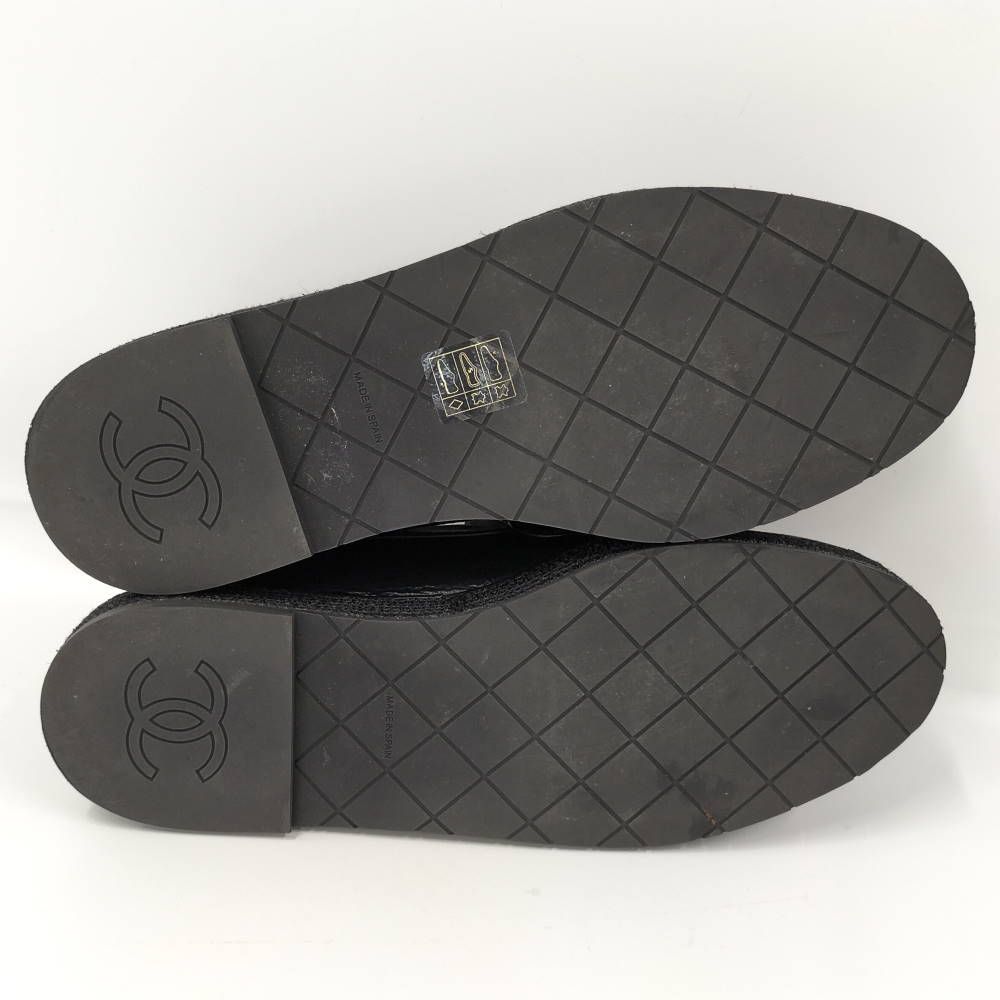 Chanel Loafers Leather Black List 37c — view 6