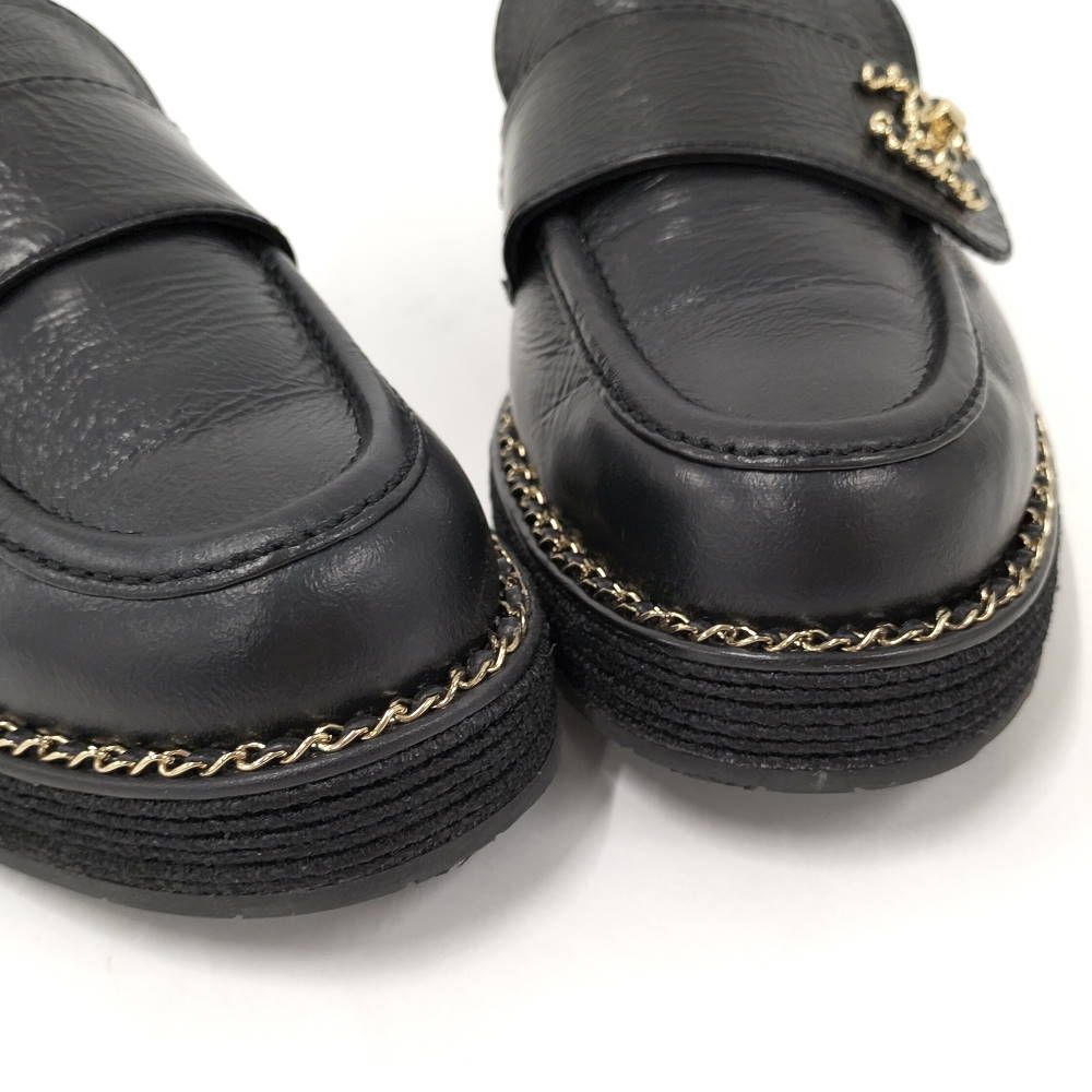 Chanel Loafers Leather Black List 37c — view 3
