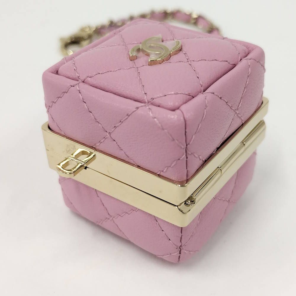 Chanel Mini Bag Charm Quilted Lambskin Pink — view 3