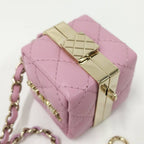 Chanel Mini Bag Charm Quilted Lambskin Pink — view 6