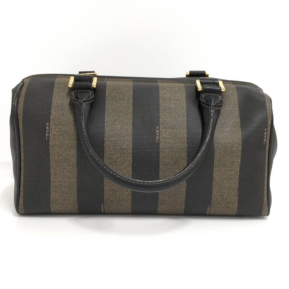 Fendi Pecan Mini Boston Bag Coating Khaki Black — view 2