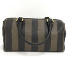 Fendi Pecan Mini Boston Bag Coating Khaki Black — view 2