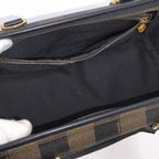 Fendi Pecan Mini Boston Bag Coating Khaki Black — view 9