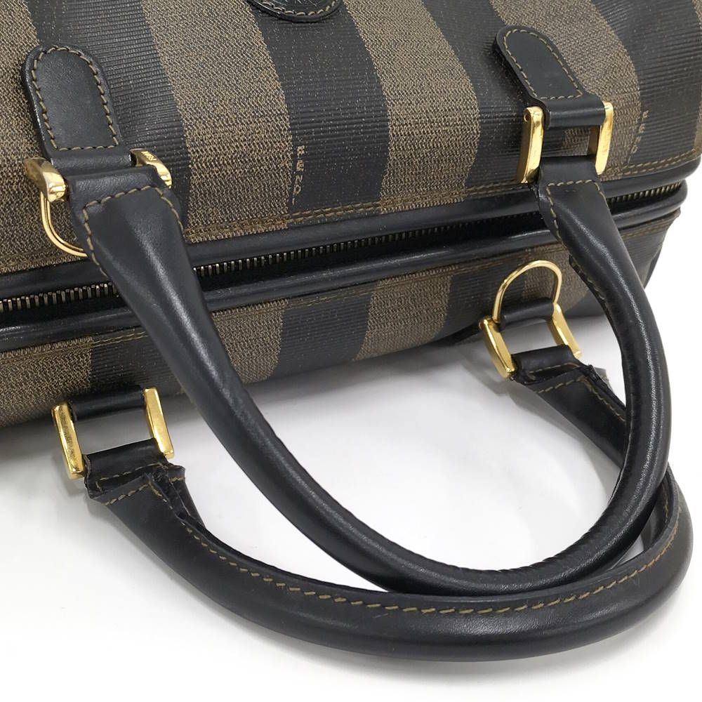 Fendi Pecan Mini Boston Bag Coating Khaki Black — view 6