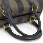 Fendi Pecan Mini Boston Bag Coating Khaki Black — view 6