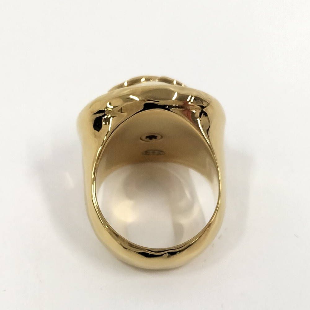 Chanel CC Logo Pearl Ring Gold Plated — view 2