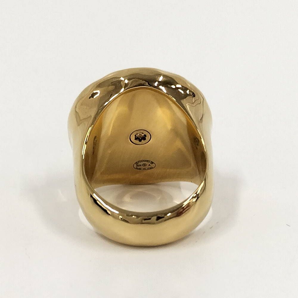 Chanel CC Logo Pearl Ring Gold Plated — view 4