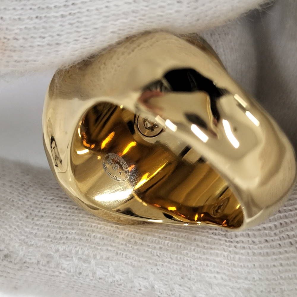 Chanel CC Logo Pearl Ring Gold Plated — view 7