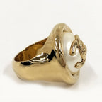 Chanel CC Logo Pearl Ring Gold Plated — view 5