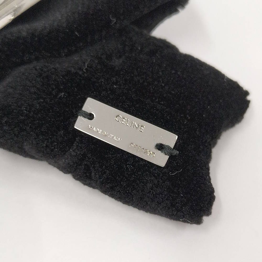 Celine Barrette Ribbon Velour Black Shoulder Bag — view 7