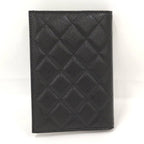 Chanel Passport Case Quilted CC Logo Caviar Leather Black — view 3