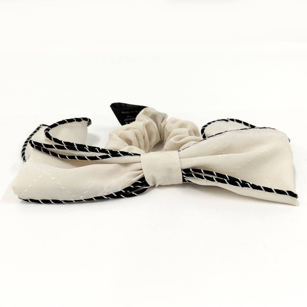 Chanel Scrunchie Ribbon CC Logo Hair Clip — view 3