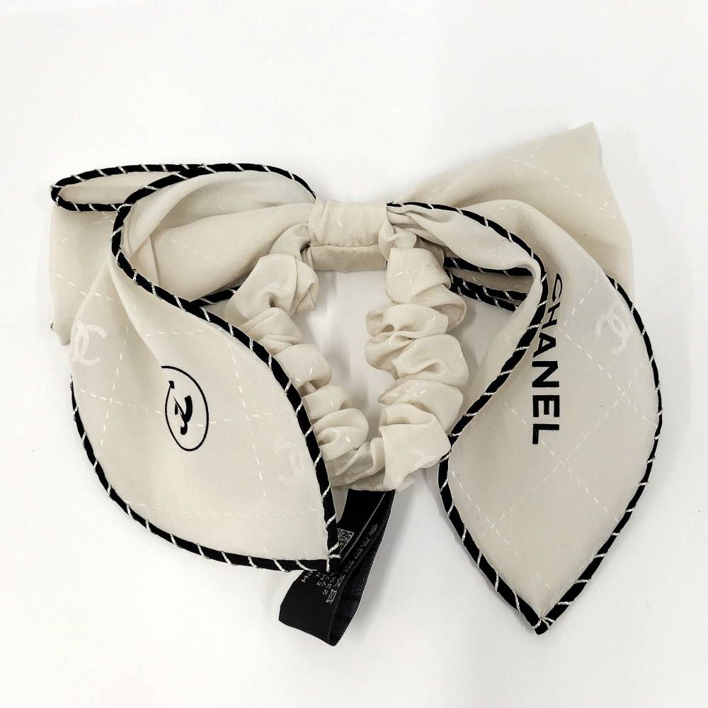 Chanel Scrunchie Ribbon CC Logo Hair Clip — view 2