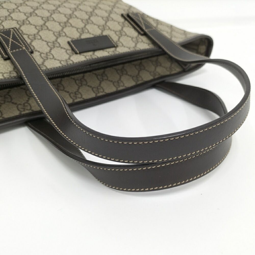 Gucci Shoulder Bag GG Supreme Leather Beige — view 6