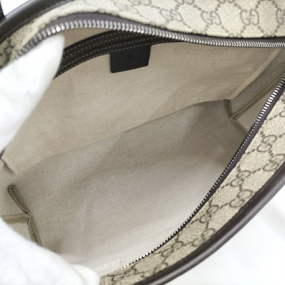 Gucci Shoulder Bag GG Supreme Leather Beige — view 9