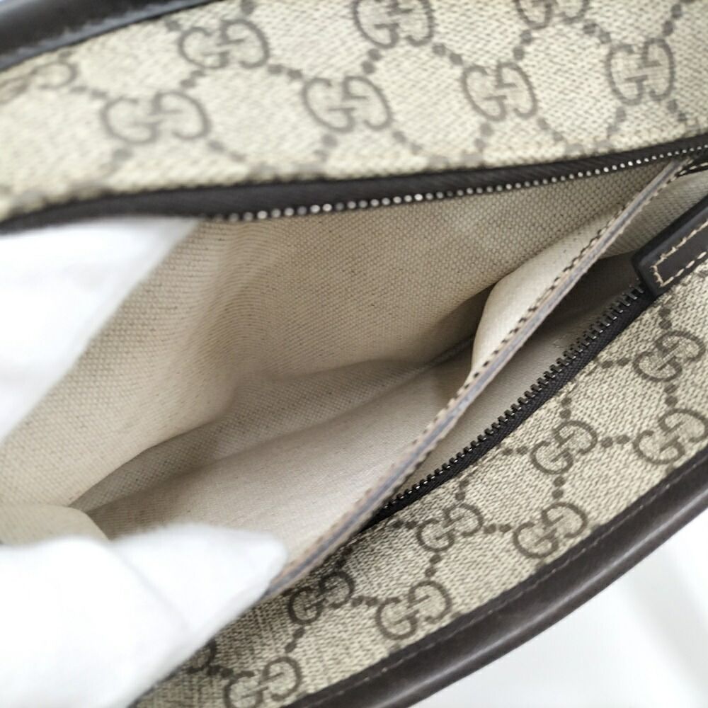 Gucci Shoulder Bag GG Supreme Leather Beige — view 8