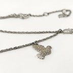 Dior Necklace Bird Rhinestone Silver Plated — view 4