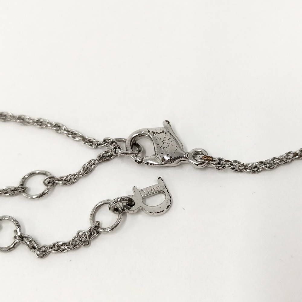 Dior Necklace Bird Rhinestone Silver Plated — view 6