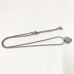 Dior Necklace Heart Silver Color Plated — view 3