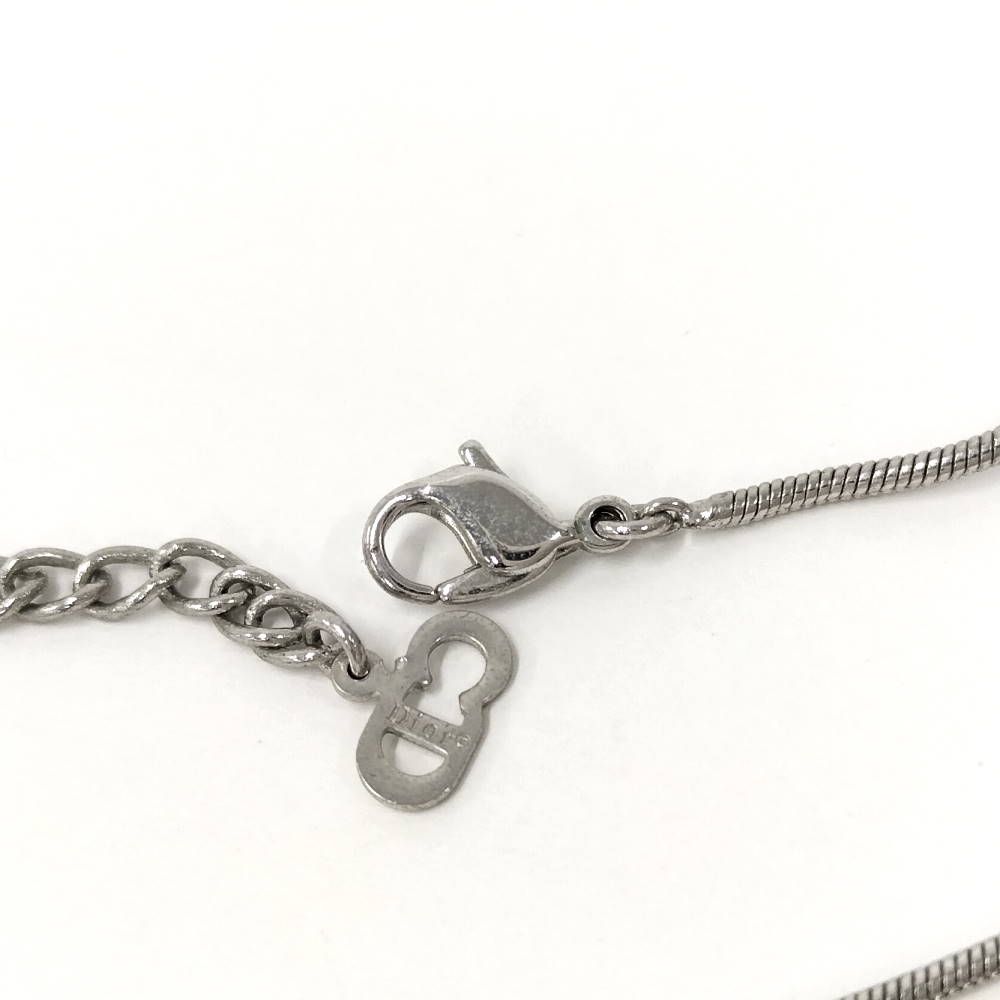 Dior Necklace Heart Silver Color Plated — view 5