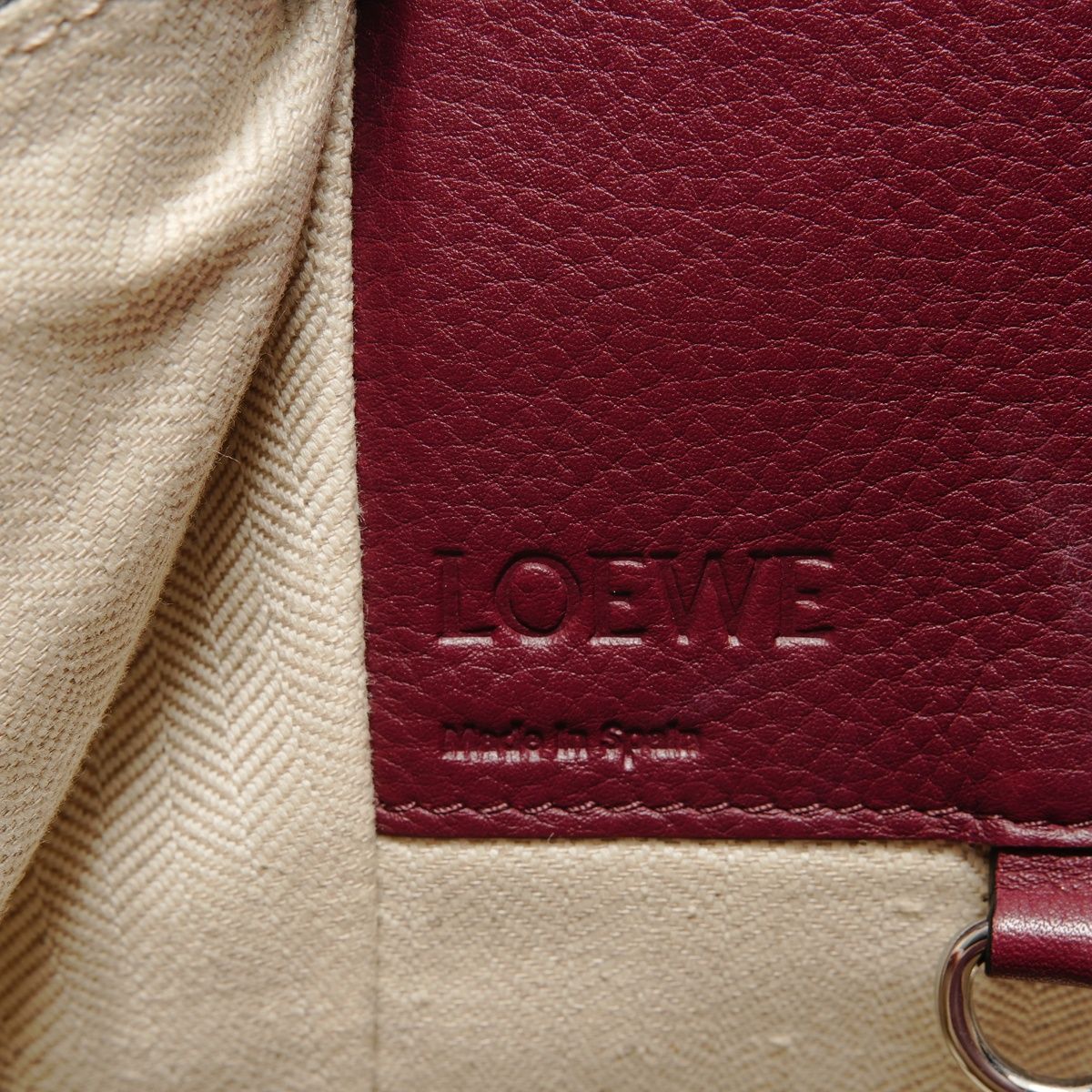 Loewe Handbag Hammock Leather Bordeaux — view 9