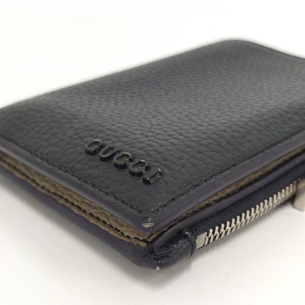 Gucci Compact Wallet Leather Navy — view 4