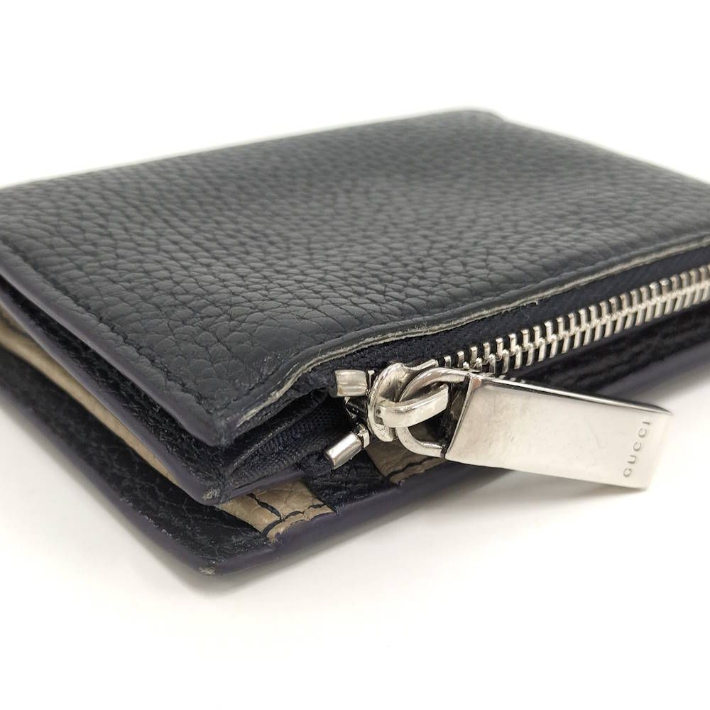 Gucci Compact Wallet Leather Navy — view 5