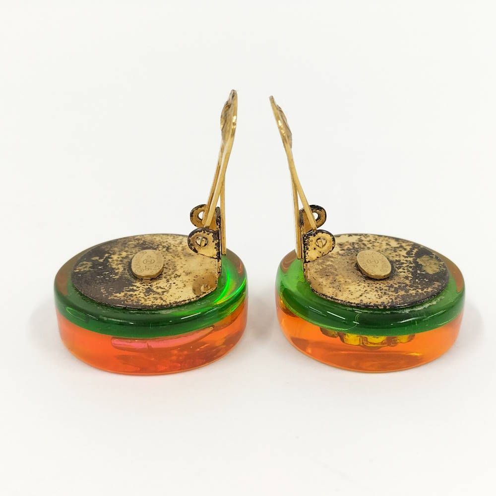 Chanel Earrings CC Logo High Heel Plated Gold — view 6