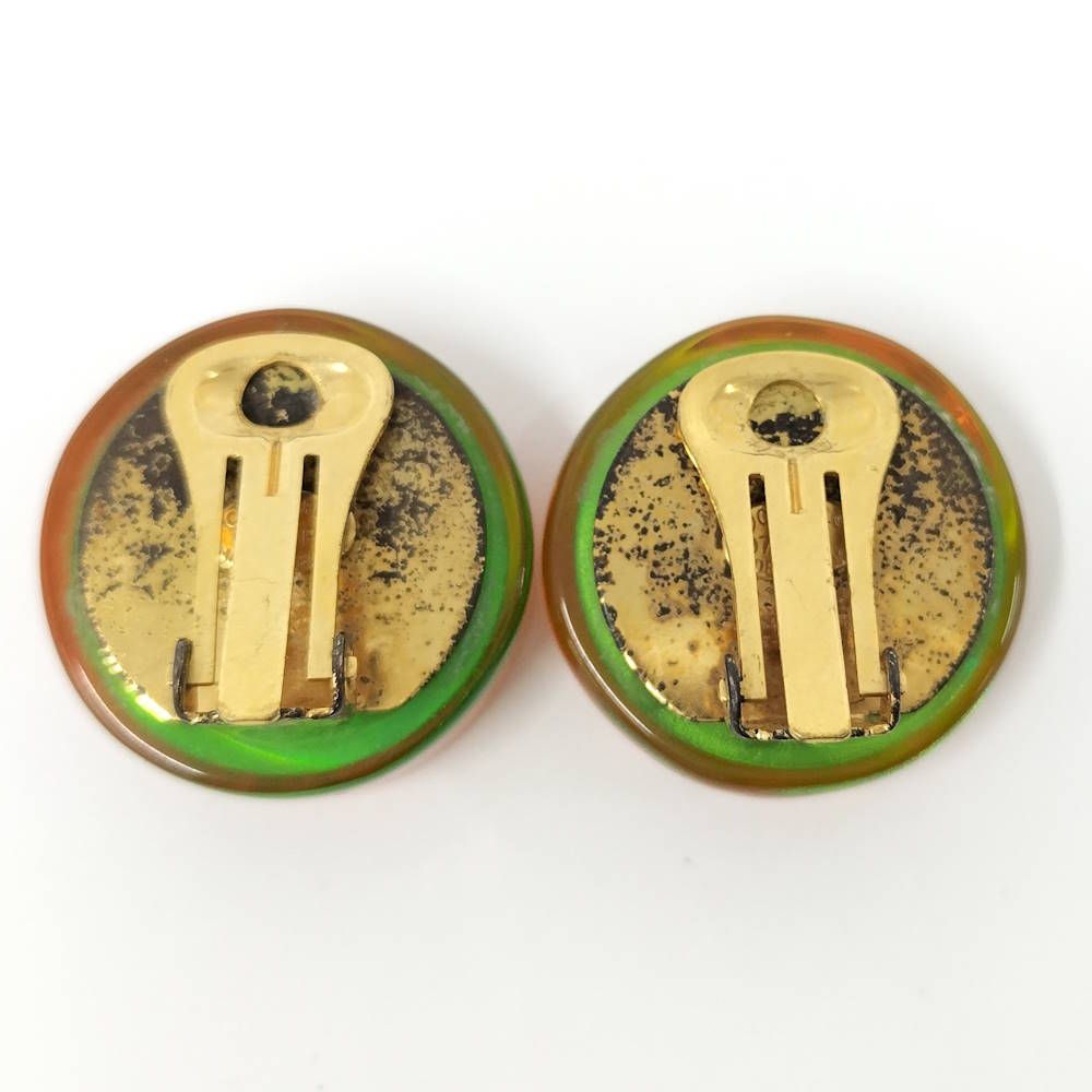 Chanel Earrings CC Logo High Heel Plated Gold — view 4