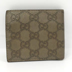 Gucci Bifold Wallet Leather Khaki — view 3
