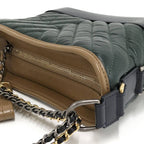 Chanel Gabriel de Chain Shoulder Bag Leather Green — view 3