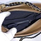 Chanel Gabriel de Chain Shoulder Bag Leather Green — view 9