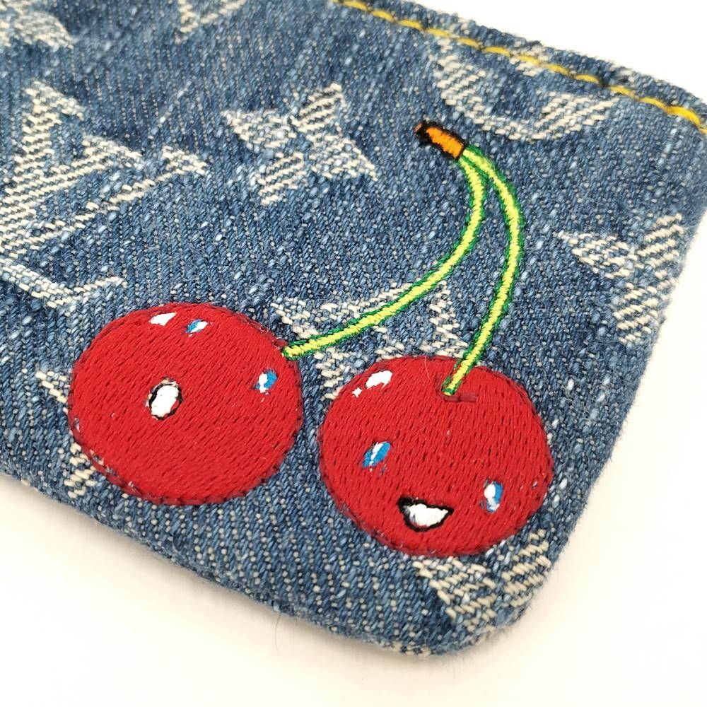 Louis Vuitton LV Tmpochette Cles Coin Case Takashi Murakami Monogram Denim — view 6