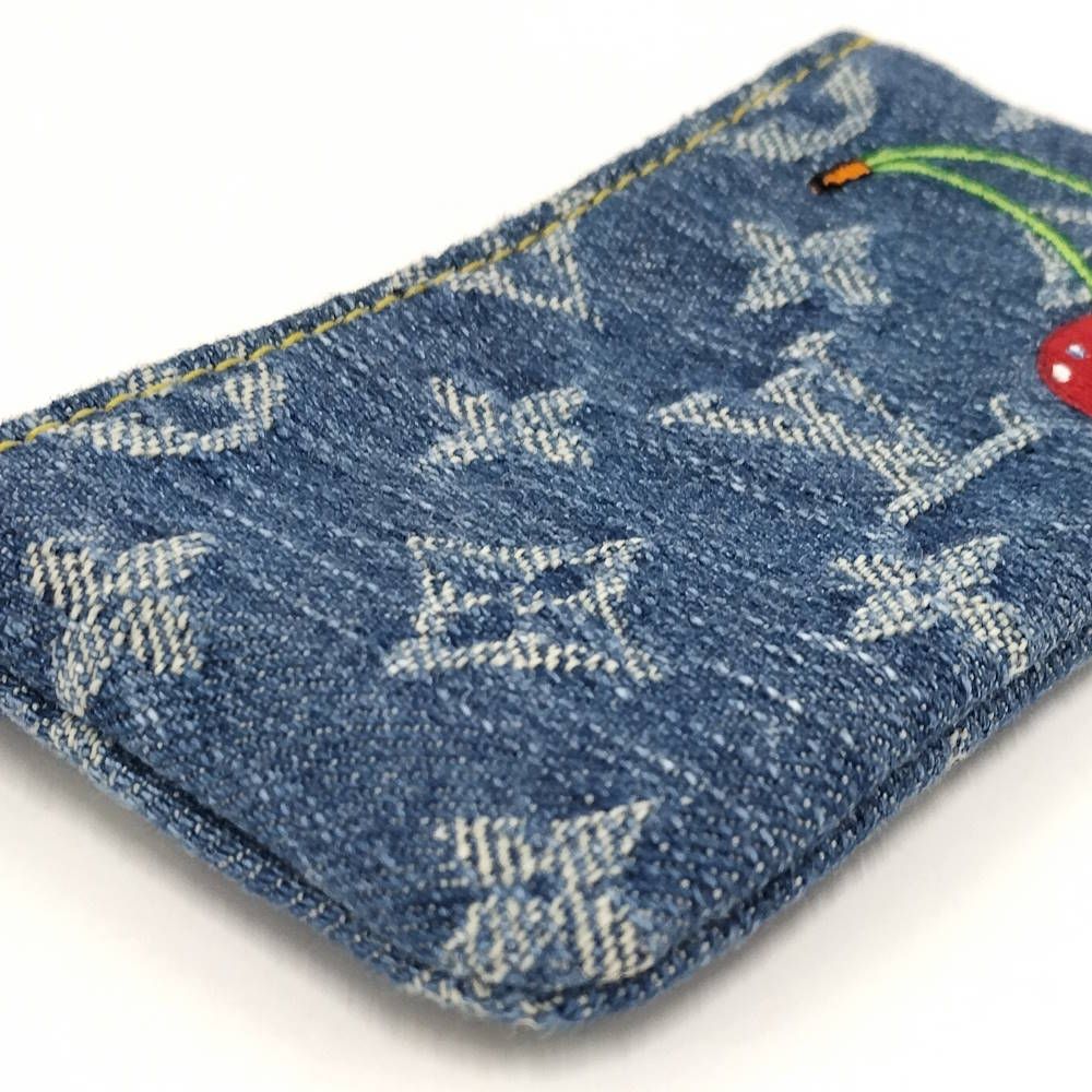 Louis Vuitton LV Tmpochette Cles Coin Case Takashi Murakami Monogram Denim — view 4