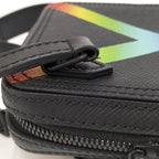 Louis Vuitton Danube Messenger Shoulder Bag Taiga Rainbow Noir Black — view 7